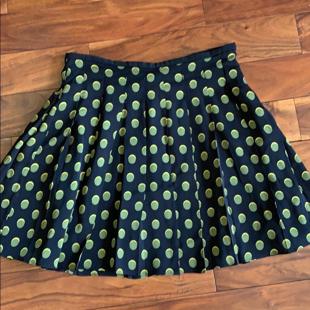 Cynthia Rowley Silk Pleated Mini Skirt